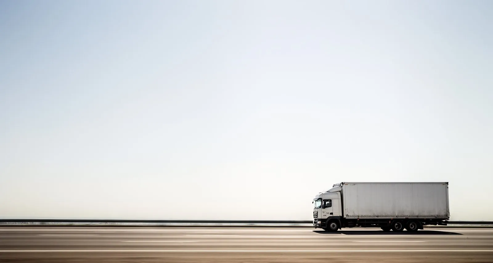 Freight truck on an open highway
